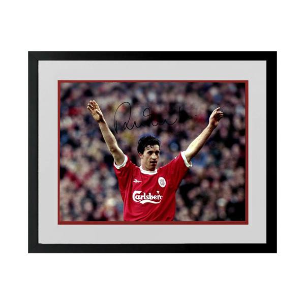 Robbie Fowler Signed Liverpool 16x12 Image Deluxe Mount Frame