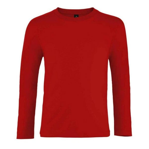 SOLS Childrens/Kids Imperial Long-Sleeved T-Shirt - Red