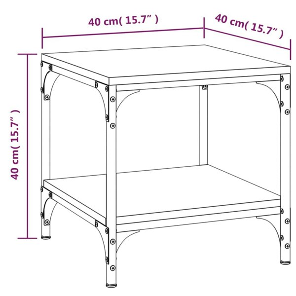 Berkfield Side Tables 2 pcs Sonoma Oak 40x40x40 cm Engineered Wood