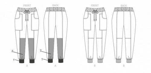 Vogue Sewing Pattern 1828, Trousers for Women, A (XS-S-M-L-XL-XXL) - Easy