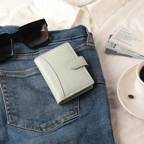 RFID Leather Credit Card Holder R602GREY 5