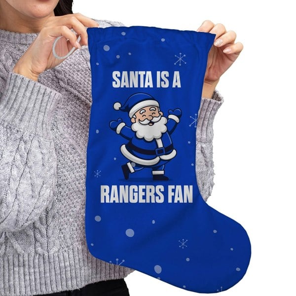 BritishmadeGifts Santa is a Rangers Football Fan - Christmas Stocking
