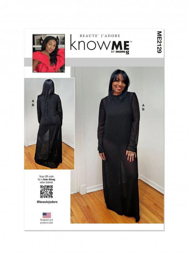 Know Me Sewing Pattern 2129, Bodysuits, Dresses for Women, K5 (8-10-12-14-16) - Intermediate