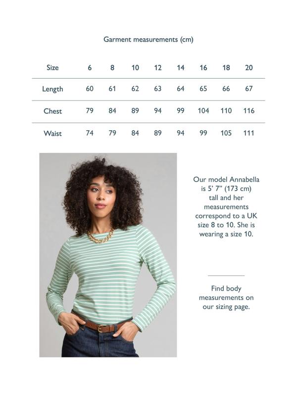 Kite Womens Organic Tarrant Jersey T-Shirt Seafoam Stripe