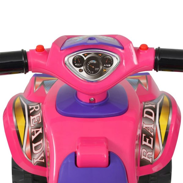 Berkfield Children's Ride-on ATV with Sound and Light Pink and Purple