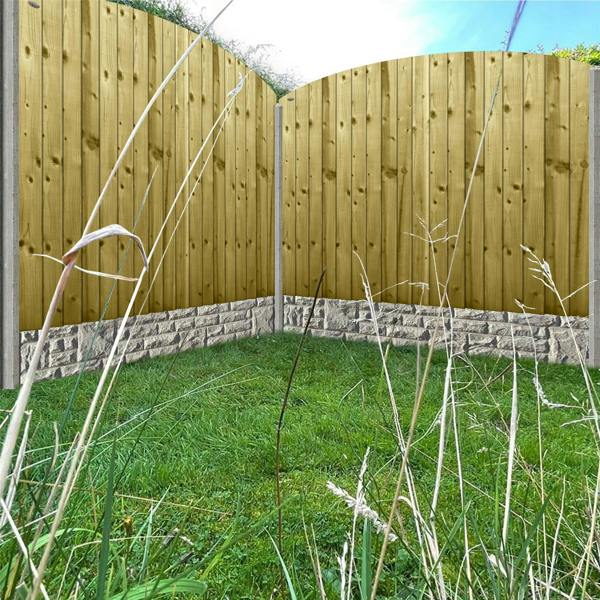 [amazon variation] dome top feather edge fully framed fence panel [6ft x 1ft, 2ft, 3ft, 4ft] 3
