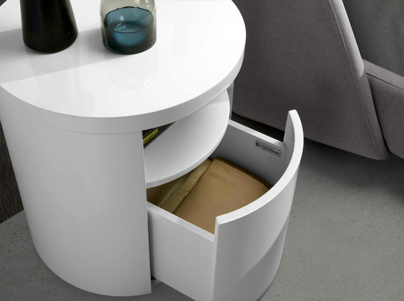 Angel Cerdá Bedside Table White Wood 7006