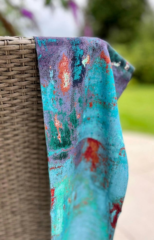 Alie Street London Azra Woven Scarf Aquatic Ombre