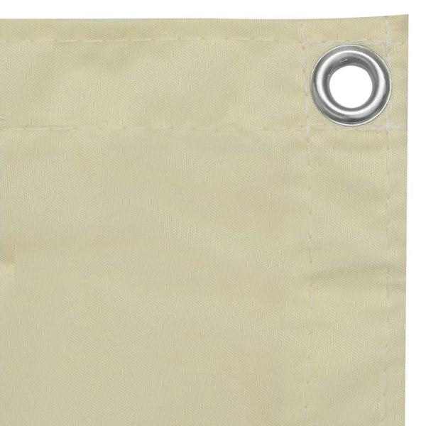Berkfield Balcony Screen Cream 120x500 cm Oxford Fabric