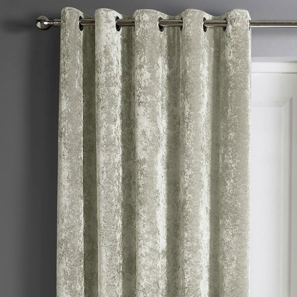 Intimates Crushed Velvet Eyelet Door Curtain - 117cm x 213cm