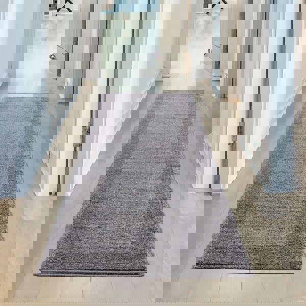 Modern Living Room Rug Bordered Design in Grey | The Rugs