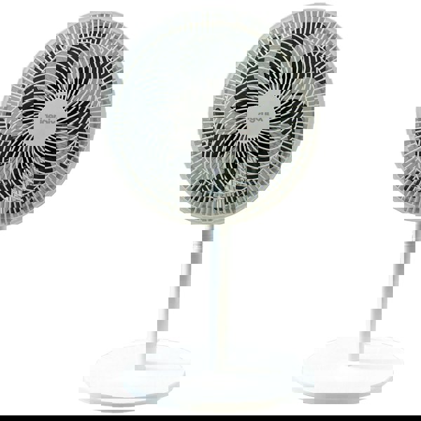 igenix 12 Inch Pedestal Fan, 7 Blades, 3 Speeds, White