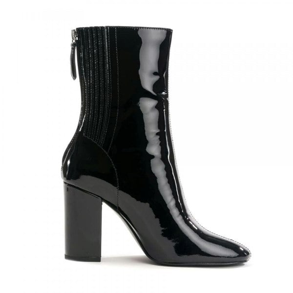 Ash Jasmin Heeled Boots Black Patent Leather