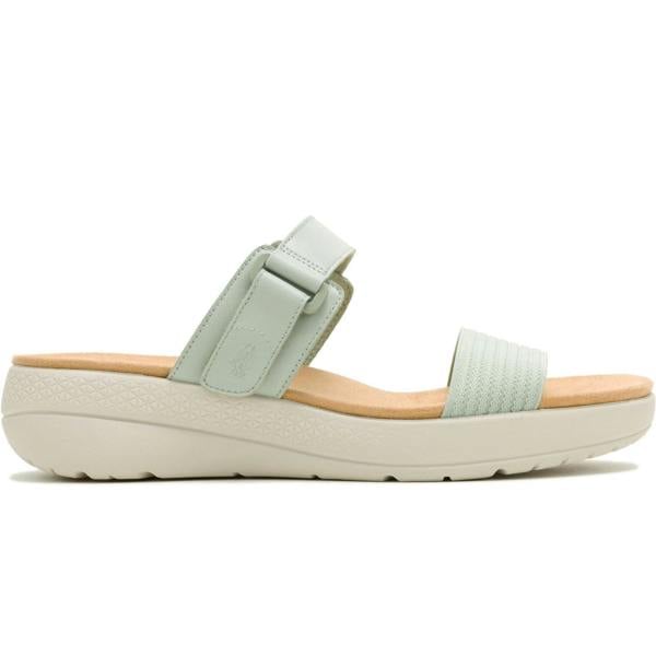 Hush Puppies Hush Puppies BREATHE GORE SLIDE Womens Cross Strap Sandals Light Green