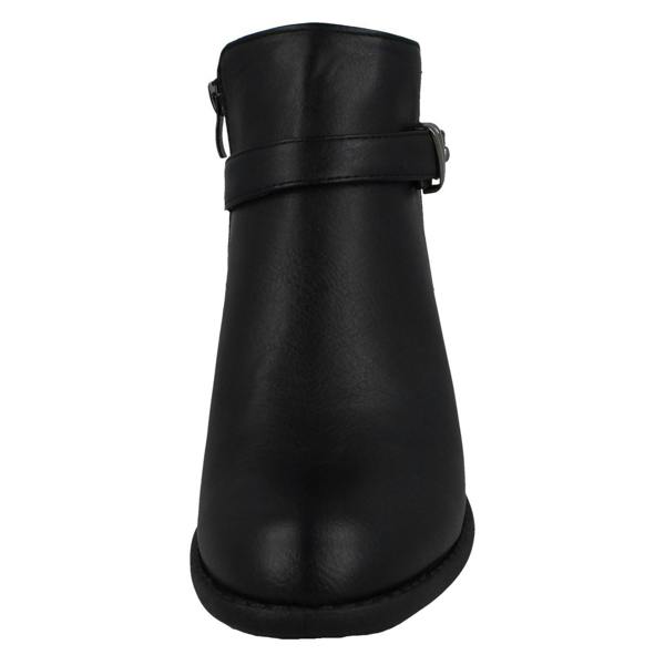 Spot On Ladies Spot On Mid Heel Ankle Boots