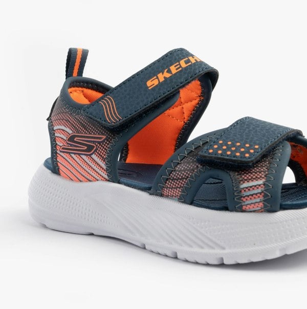 Skechers MICROSPEC - SPLASH Boys Sandals Navy/Orange