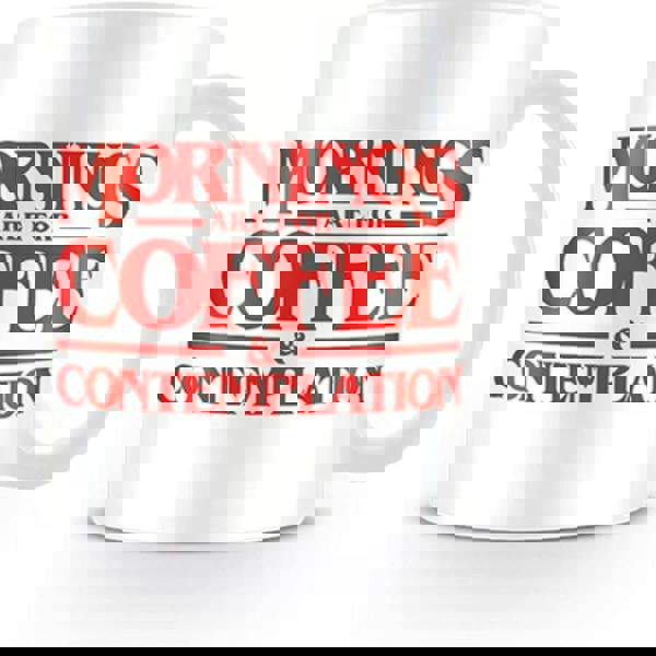 Stranger Things Coffee And Contemplation Mug - White/Red