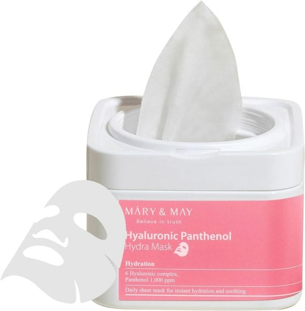 MARY & MAY Hyaluronic Panthenol Hydra Mask Pack (30 sheets)