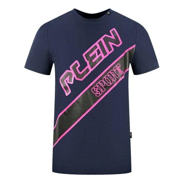 Plein Sport Large Logo T-Shirt - Navy Blue