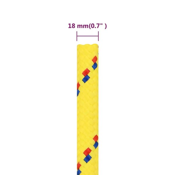 Berkfield Boat Rope Yellow 18 mm 25 m Polypropylene
