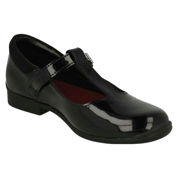 Clarks Girls Clarks T-Bar School Shoes Jamie Sky