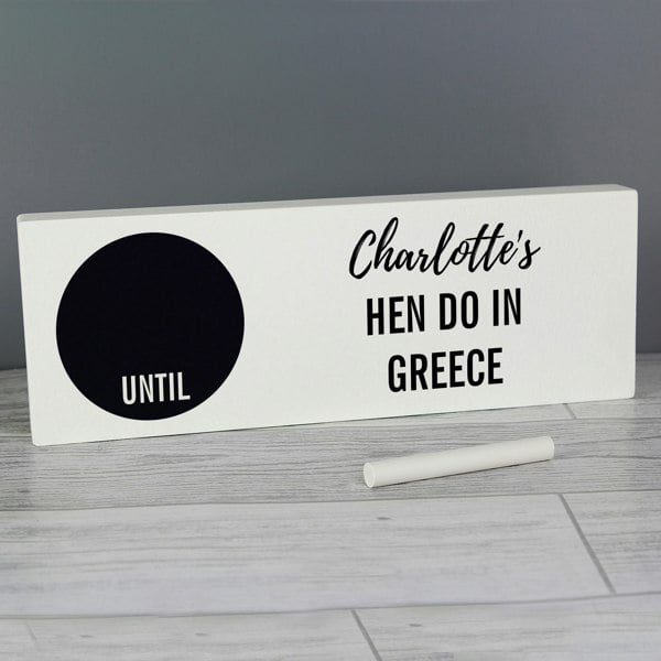 Personalised Memento Company Personalised Classic Chalk Countdown Wooden Mantel Decoration