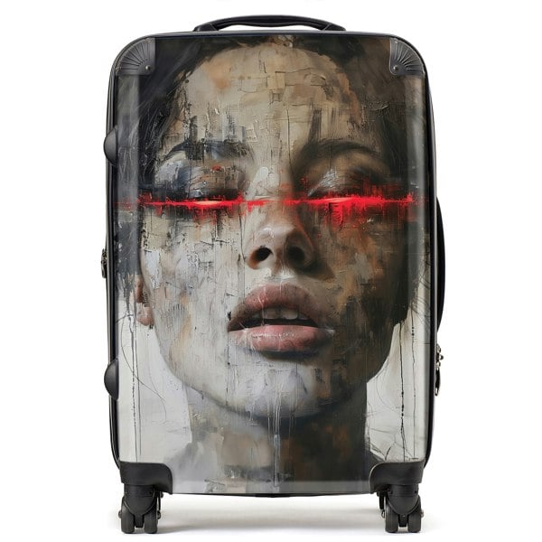 Warren Reed Abstract Face In Motion Suitcase