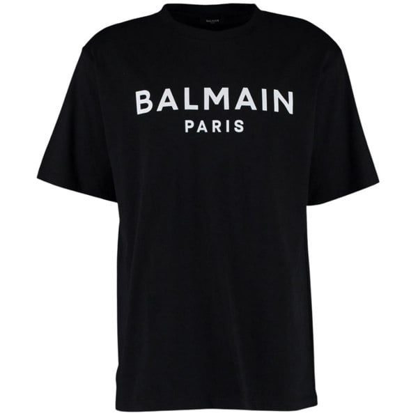 Balmain Paris Classic Branded Logo T-Shirt - Black