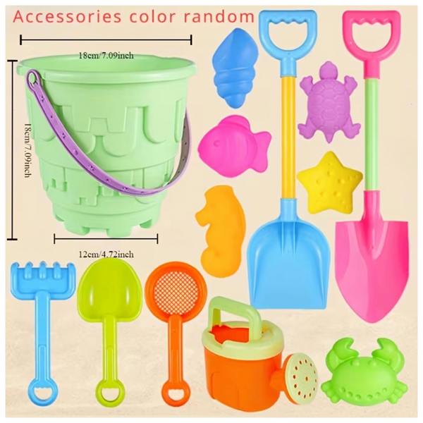 Dragodirect Kids Water & Sand Play 13 Pcs Set Large Shovel & Bucket
