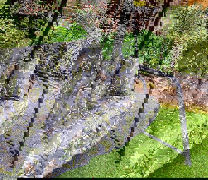 Pendulum 3 Seater Garden Hammock Swing with Cushions - Convertible Bed Tropical Grey 190(L) x 160 (W) The Garden Furniture Shop