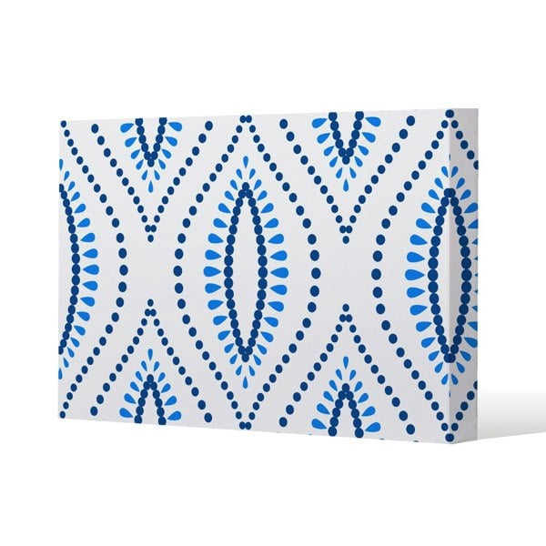 Benjamin Tate Design Boho Intricate ogee Slim Style Canvas Print  60x80cm , 15mm Slim Real wood.