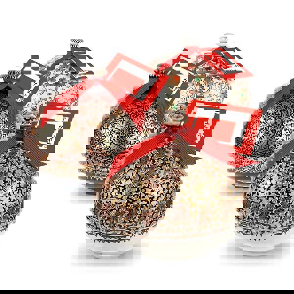 Large Handmade Bonbonnière filled with Dark Chocolate Coated Coffee Beans, Palm Oil Free, 260g