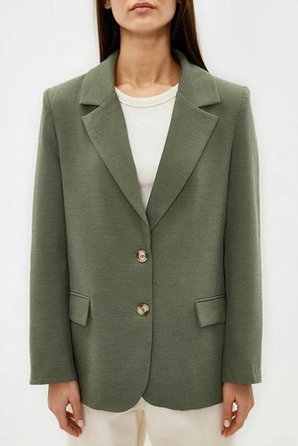 WOVCOR Lined Woven Blazer Jacket