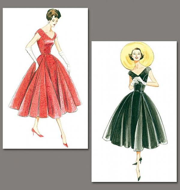 Vogue Sewing Pattern 1172, Belts, Dresses, Vintage Style for Women, 6-8-10-12 - Intermediate
