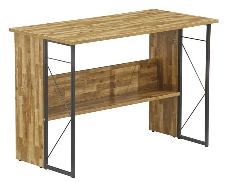 Dorel Home Rhodes desk with 1 shelf in walnut