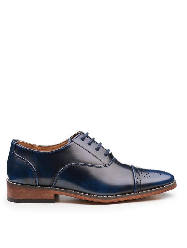 boys navy communion shoes