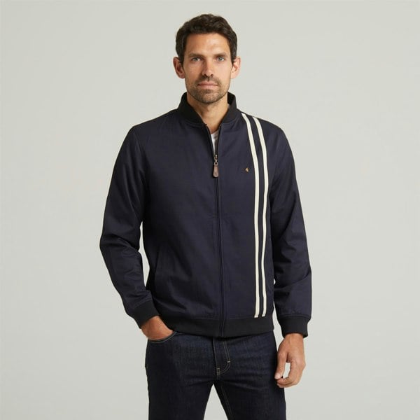 Gabicci G54Q01 Mens Side Strip Zip Thru Jacket Gabicci Classic - NAVY