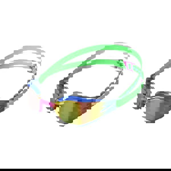 Speedo Fastskin Hyper Elite mirror swim goggles in blue green frame