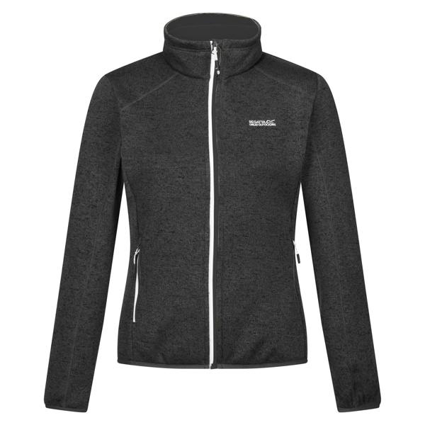 Regatta Womens/Ladies Newhill Marl Full Zip Fleece Jacket - Seal Grey/Black - 