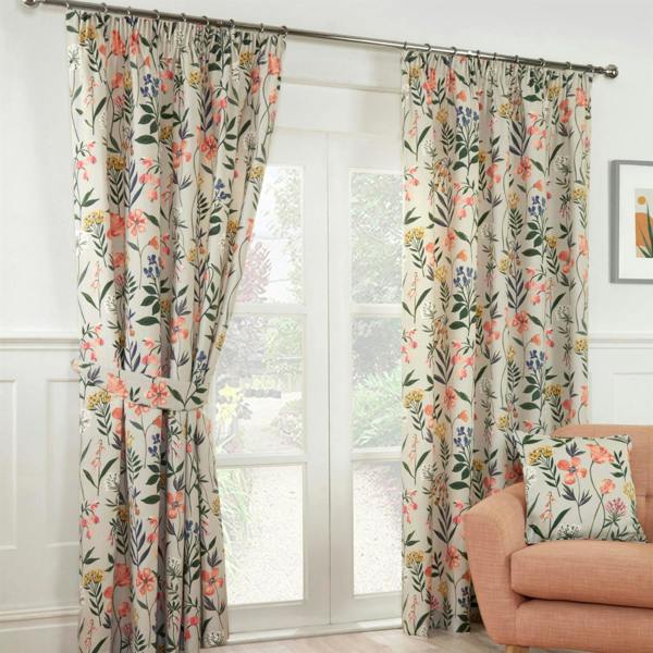 Meadow Multi Pencil Pleat Curtains