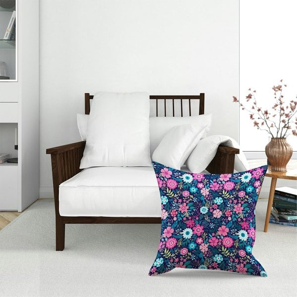 Warren Reed Cute Colourful Flower Pattern Floor Cushion