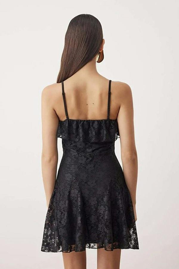 WOVCOR A-line Lined Strappy Mini Dress