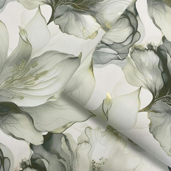 Elysian Floral Green & Gold Wallpaper image 6