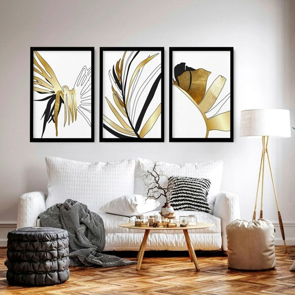 Wall print for living room | set of 3 wall art prints