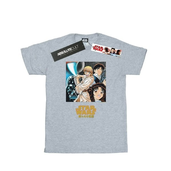 Star Wars Mens Anime Poster T-Shirt - Sports Grey