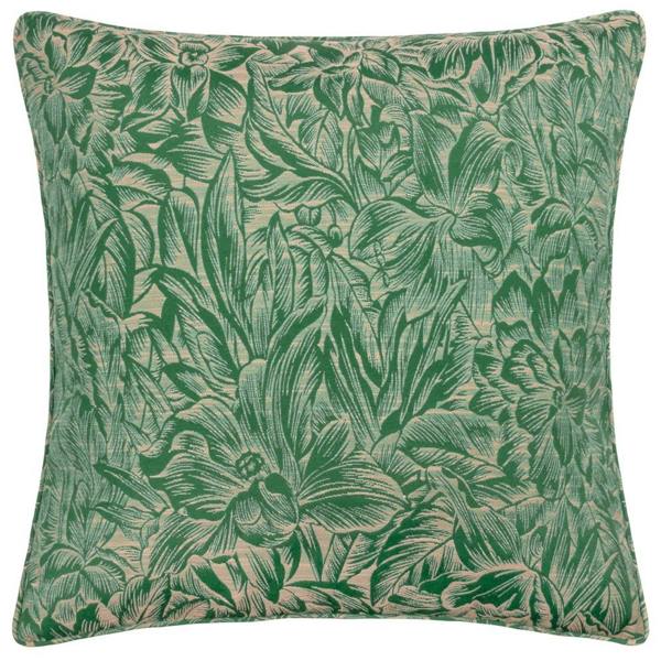 Wylder Nature Grantley Jacquard Piped Cushion Cover - Emerald