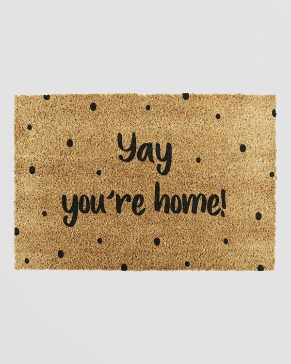 Yay You'Re Home Spotty Doormat