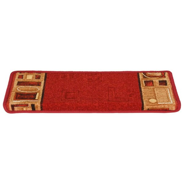 Berkfield Stair Mats Self-adhesive 5 pcs 65x21x4 cm Red