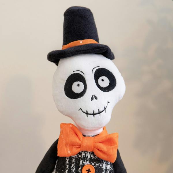 Samuel Alexander 60cm Mr Bones Seated Halloween Decoration with Dangly Legs