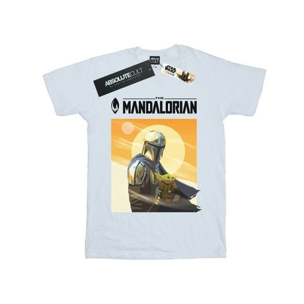 Star Wars Mens The Mandalorian The Child Two Moons T-Shirt - White